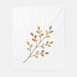 Cobertor De Velo Minimal Autumn Branch Throw Blanket