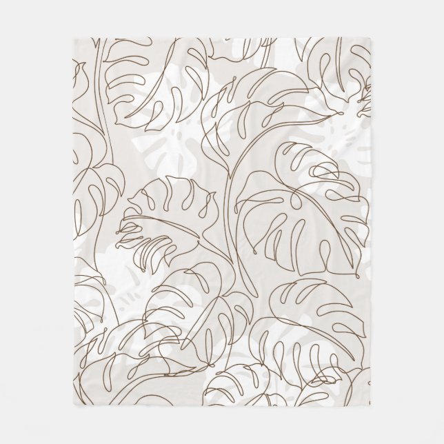 Cobertor De Velo Minimal botanical art seamless pattern. Tropical m (Frente)