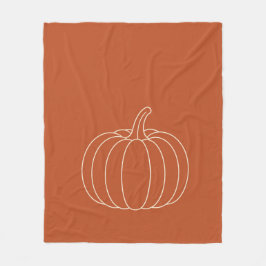 Cobertor De Velo Minimal Pumpkin Fleece Blanket