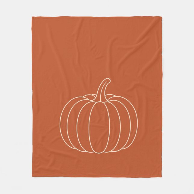 Cobertor De Velo Minimal Pumpkin Fleece Blanket  (Frente)