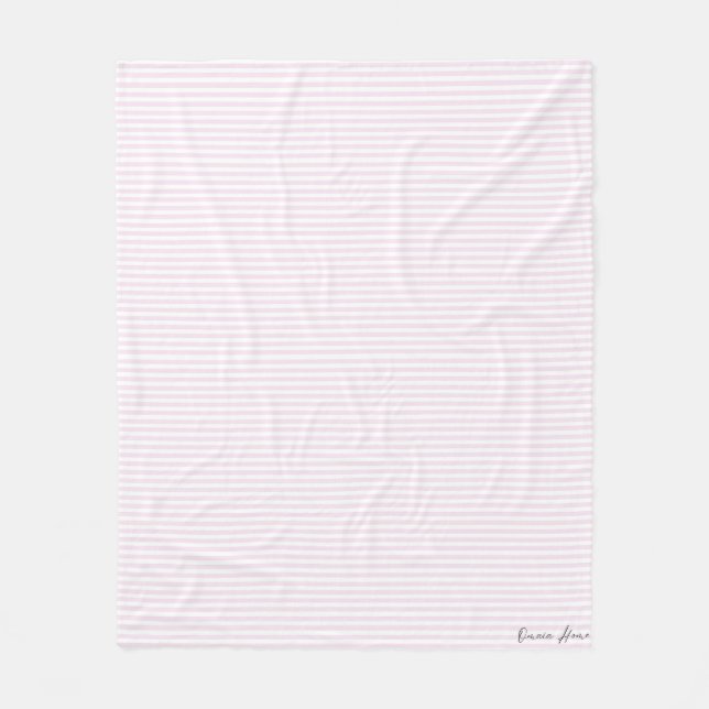 Cobertor De Velo Minimalist Blush Pink Stripes Cozy Throw Blanket (Frente)