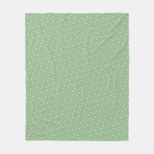 Cobertor De Velo Minimalist Dusty Sage Tiny Triangles  (Frente)