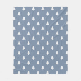 Cobertor De Velo Minimalist Pine Tree Blue Boho Farmhouse Winter