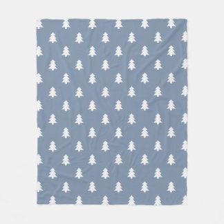 Cobertor De Velo Minimalist Pine Tree Blue Boho Farmhouse Winter