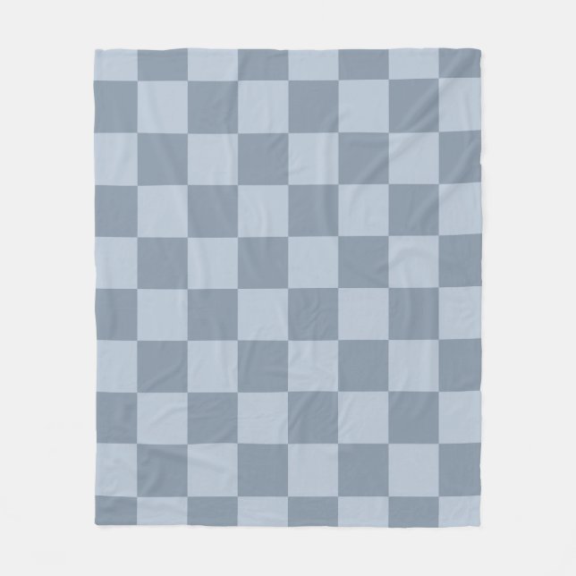 Cobertor De Velo Minimalist Powder Blue Checkerboard Pattern (Frente)