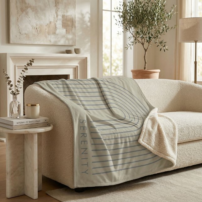 Cobertor De Velo Minimalist Sand Grey Arch Line Art Quiet Luxury  (Minimalist Sand Grey Arch Line Art Quiet Luxury Sophisticated Home Decor Fleece & Sherpa Blankets
)