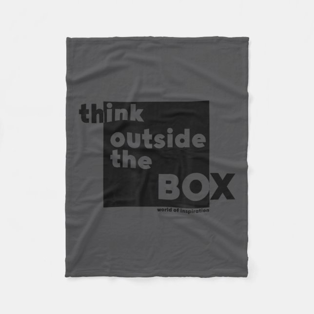 Cobertor De Velo Minimalist Think Outside The Box  (Frente)