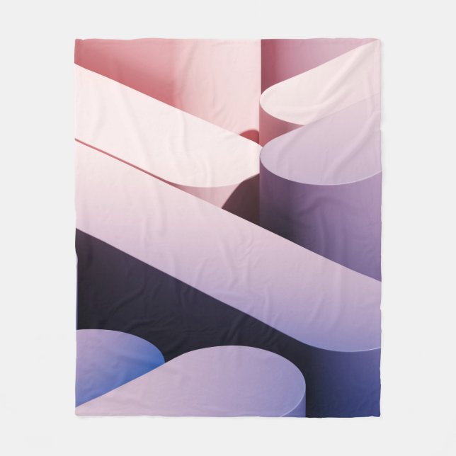 Cobertor De Velo Mínimo de fundo de matiz abstrato. Azul e rosa  (Frente)