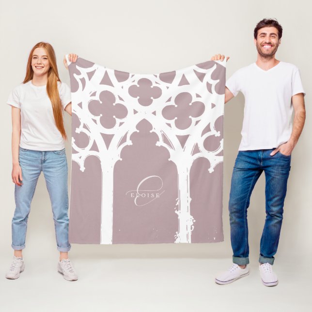 Cobertor De Velo Mínimo Gótico Caligrafia Rosa Pálida (In Situ)