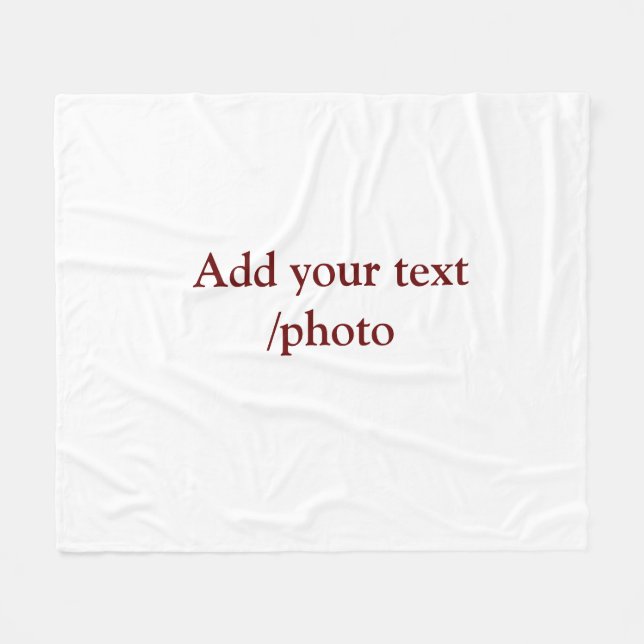 Cobertor De Velo Mínimo simples ADICIONAR SUA FOTO TEXTO NATAL (Frente (Horizontal))