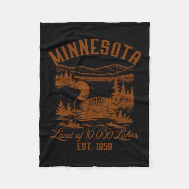 Cobertor De Velo Minnesota State Travel Lémone-Comum de Minnesota S (Frente)