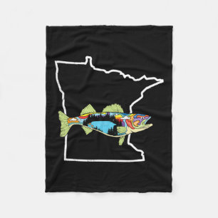 Cobertor De Velo Minnesota Walleye Pesca Água fresca Pescador Wal