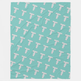 Cobertor De Velo Mint Silver - Letra T