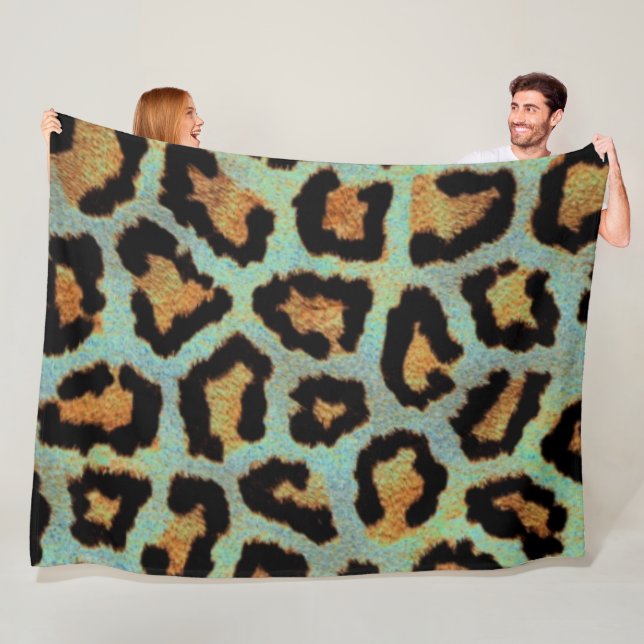 Cobertor De Velo Mint Tessy me teal Leopard (In Situ)