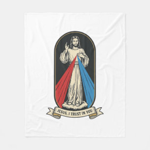 Cobertor De Velo Misericórdia Divina Jesus Vintage