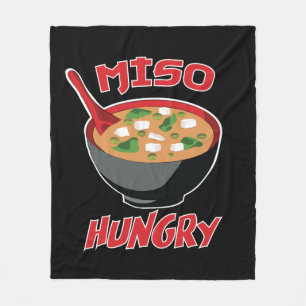 Cobertor De Velo Miso Hungry Funny Comida Kawaii