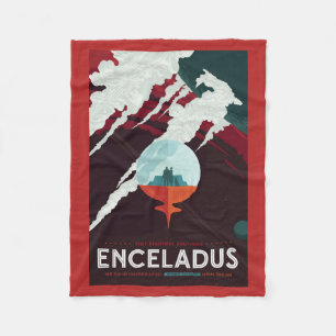 Cobertor De Velo Missão De Poster-Cassini Do Espaço Retroativo A Sa