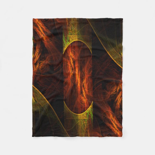 Cobertor De Velo Mística Abstrato da selva (Frente)