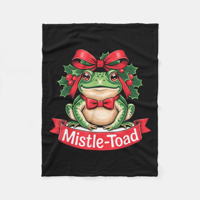 Cobertor De Velo Mistle-toad Funny Christmas Toad Pun  (Frente)