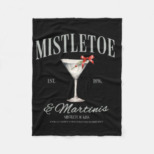 Cobertor De Velo Mistletoe E Martinis Cauda Natal Espresso Mar