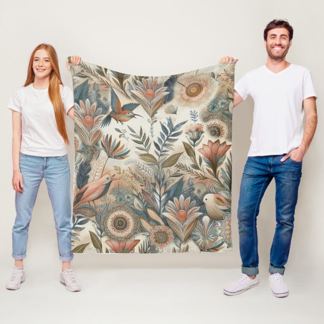 Cobertor De Velo Mistura boêmica de chalé, magenta, roxo em cremes (In Situ)