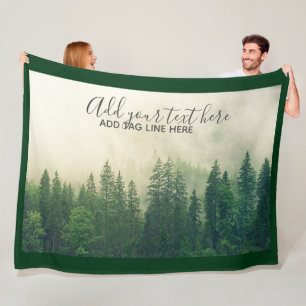 Cobertor De Velo Misty Pine Forest Trees - Proteção Personalizada