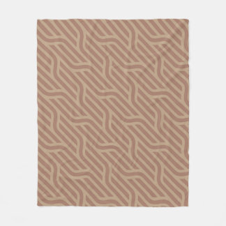 Cobertor De Velo Mocha Mousse Brown Buffed Beige Wavy Line Patterno