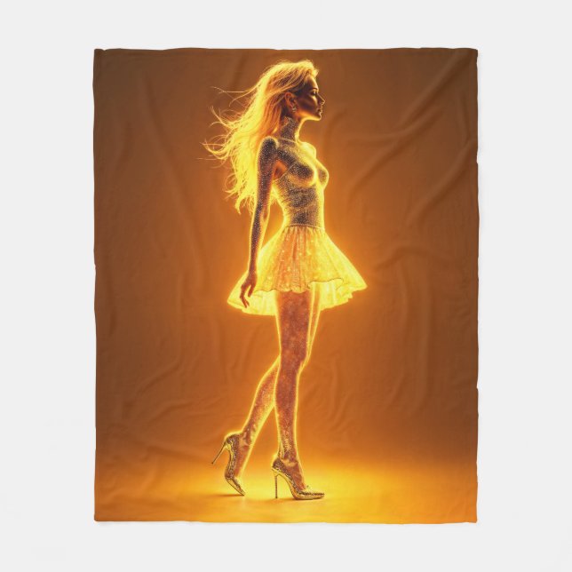 Cobertor De Velo Moda iluminada por sol com brilho de neon (Frente)