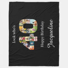 Cobertor De Velo Modelo de Colagem de Fotografias aniversário de 40