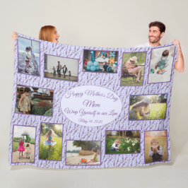 Cobertor De Velo Modelo de Colagem de Fotografias da Família