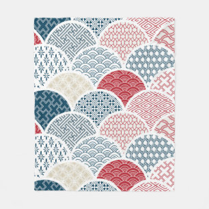 Cobertor De Velo modelo geométrico tradicional kimono sketc