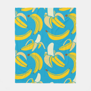 Cobertor De Velo modelo sem costura de banana tropical fruta fresca