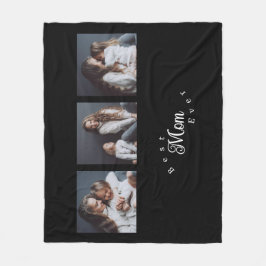 Cobertor De Velo Modern Best Mom Ever Elegant Script Black 3 Photo