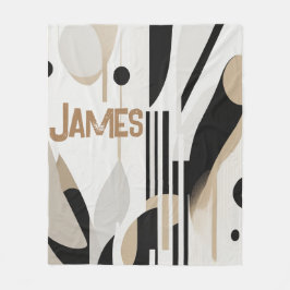 Cobertor De Velo Modern Boho Abstract Beige