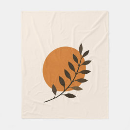 Cobertor De Velo Modern Botanical Sun Throw Blanket