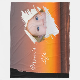 Cobertor De Velo Modern First Mother’s Day Fleece Blanket - Sunset