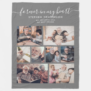 Cobertor De Velo Modern Forever In My Heart 8-Photo Collage Tribute