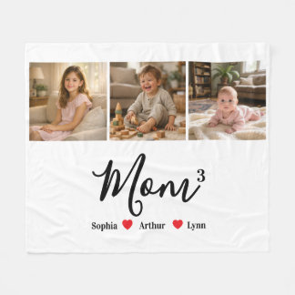 Cobertor De Velo Modern Minimalist Mom Custom Photo & Name Keepsake