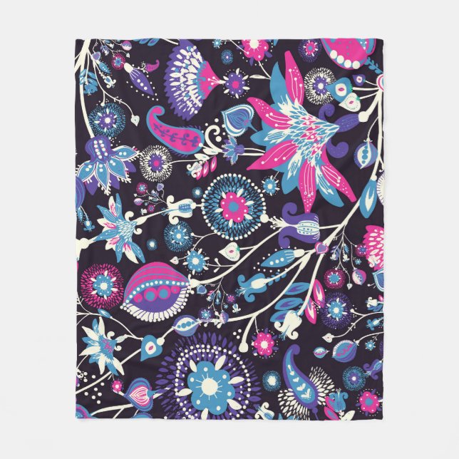 Cobertor De Velo Modern paisley: padrão oriental tradicional. (Frente)