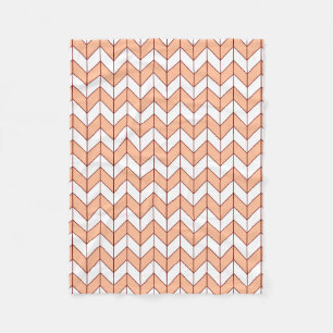 Cobertor De Velo Modern Peach Burgundy Herringbone