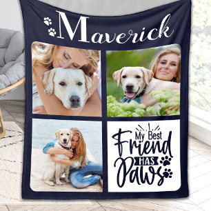 Cobertor De Velo Modern Personalizado 3 Pet Photo Dog Lover