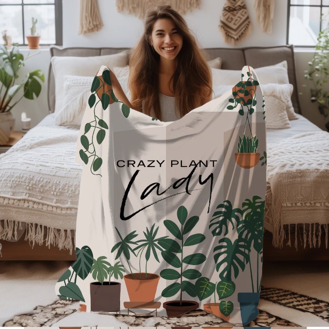 Cobertor De Velo Modern Watercolor Plant Lady (Criador carregado)