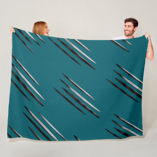 Cobertor De Velo Moderno Afrocêntrico - Linha de Motif Prateada e P