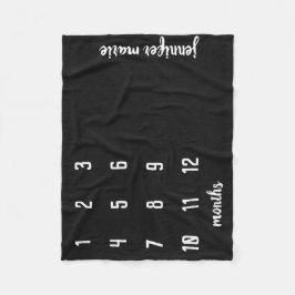 Cobertor De Velo Moderno Chalkboard Baby Milestone Baby Blanket