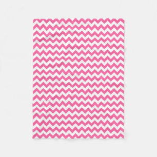 Cobertor De Velo Moderno cor-de-rosa e branco Chevron Zigzag