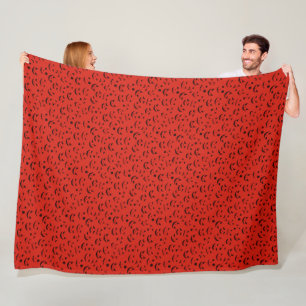 Cobertor De Velo Moderno e feliz sorriso vermelho de abóbora