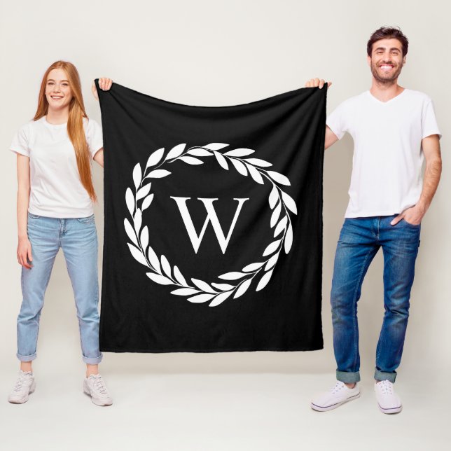 Cobertor De Velo Moderno Farmhouse Chic Floral Monograma (In Situ)