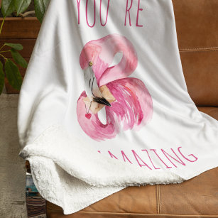 Cobertor De Velo Moderno Você É Flagrante Beleza Rosa Flamingo
