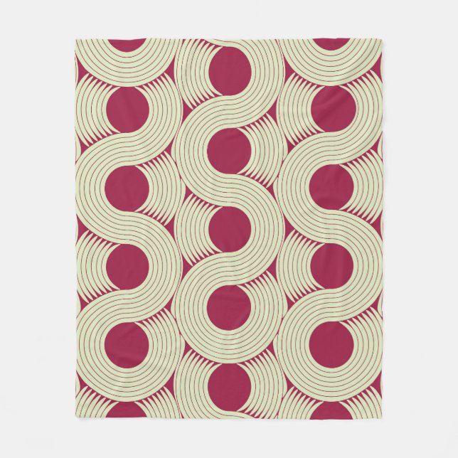 Cobertor De Velo Moebius Stripe: Azulejo Vermelho Infinito (Frente)