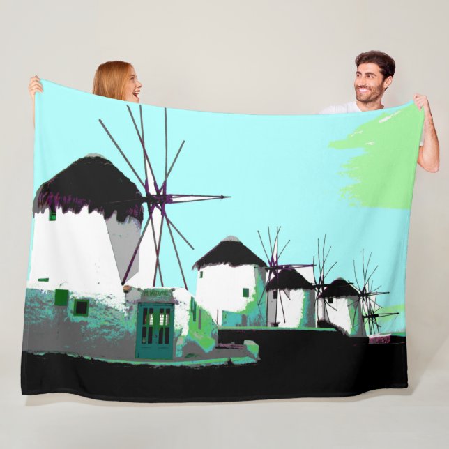 Cobertor De Velo Moinhos, Mykonos, Cíclades, Grécia (In Situ)